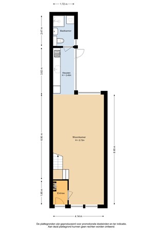 Floorplan - Hogeweg 14, 1401 TL Bussum